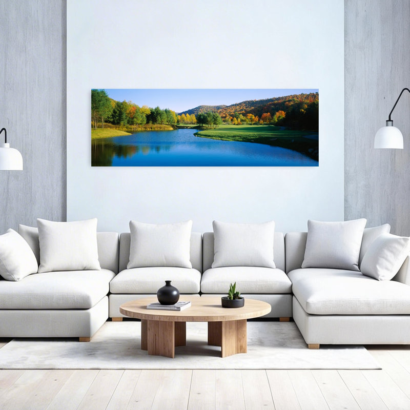 Lake On A Golf Course The Raven Golf Club Showshoe West Virginia USA by Chris John/PDI - Wrapped Canvas Panoramic Print