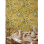 Élégant papier peint chinois à motif floral jaune, décoration murale asiatique rétro