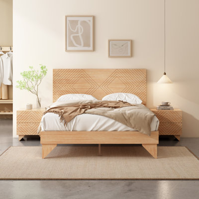 Solid Wood Platform Bed Frame by George Oliver