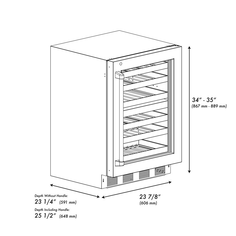 23.88 44 Bottle Wine Refrigerator