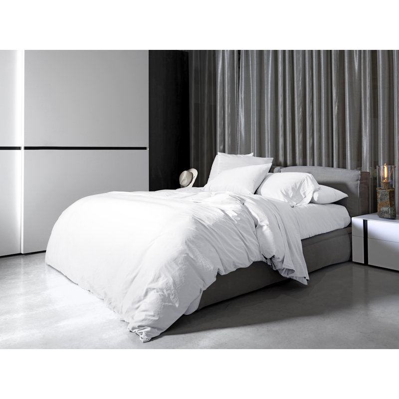 Viola Sateen Flat Sheet, White, King