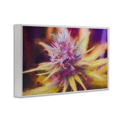Chalk Cannabis Flower Giclee Art by LIH
