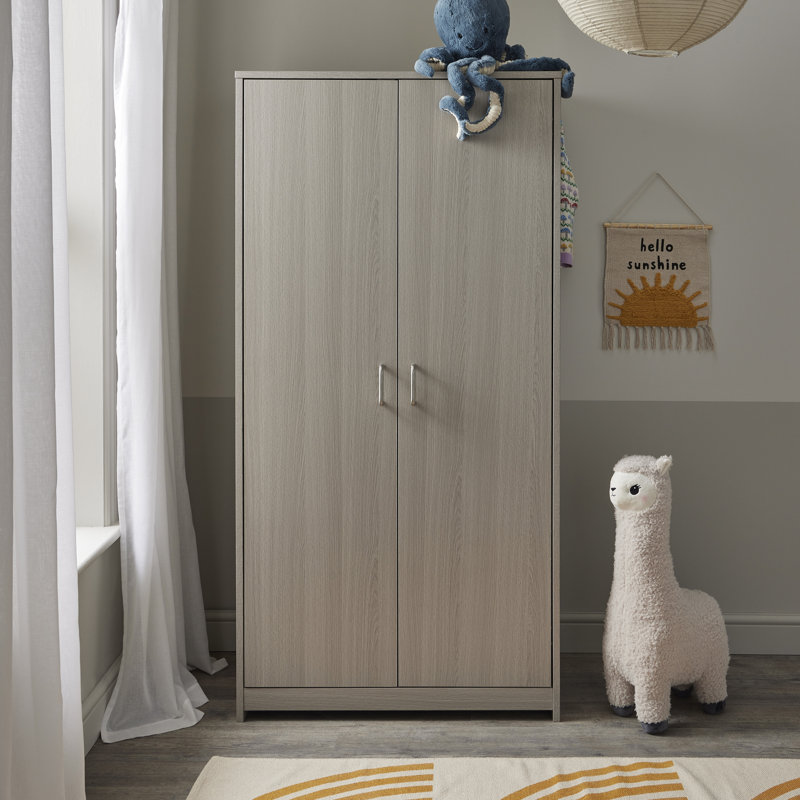 Caro 2 Door Wardrobe, Grey
