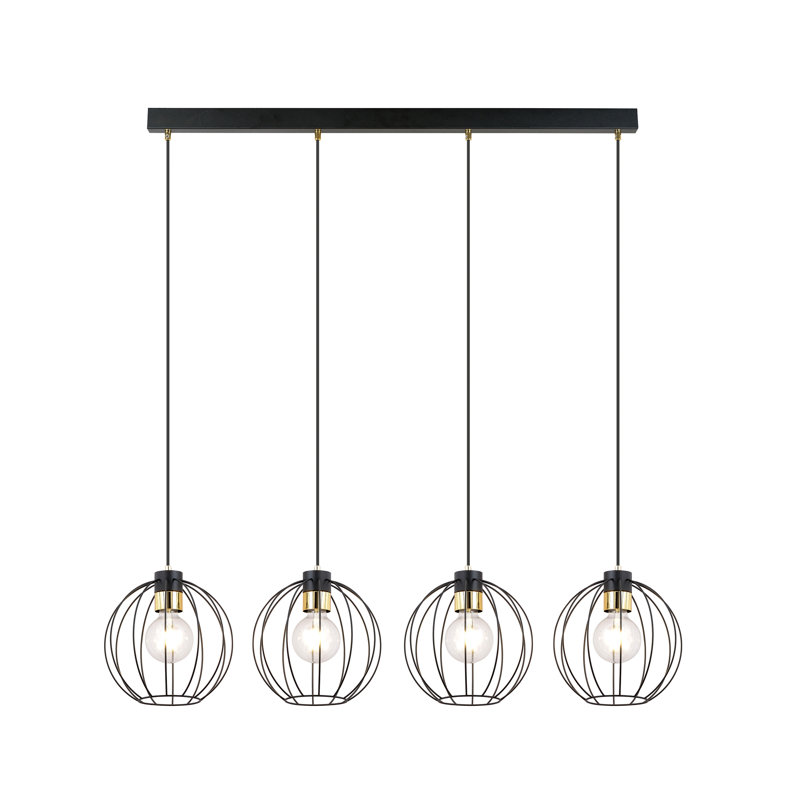 Abraheem 4 - Light Steel Pendant, Black