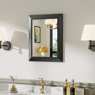 Miroirs de salle de bain modernes et contemporains en métal biseauté rectangulaire / carré avec verre trempé HD