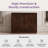 Narrow V-Shape Fluted Storage Cabinet Solid Wood Buffet Sideboard For Kitchen Coffee Bar Entryway Hallway 20.5 Deep-1810915563