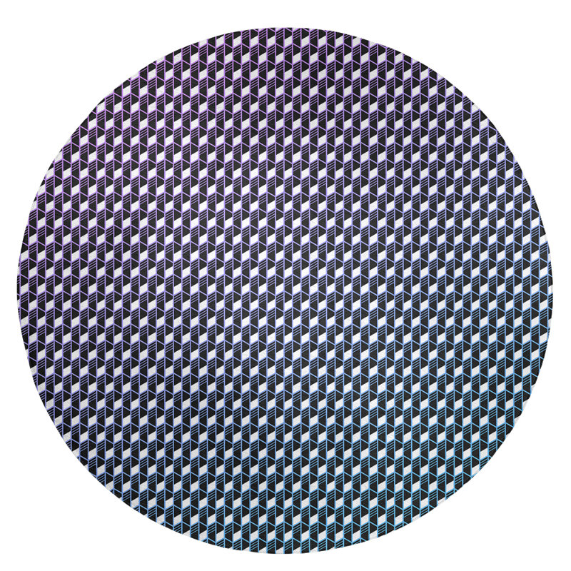 Chenille Geometric Indoor Rug, Round 5'