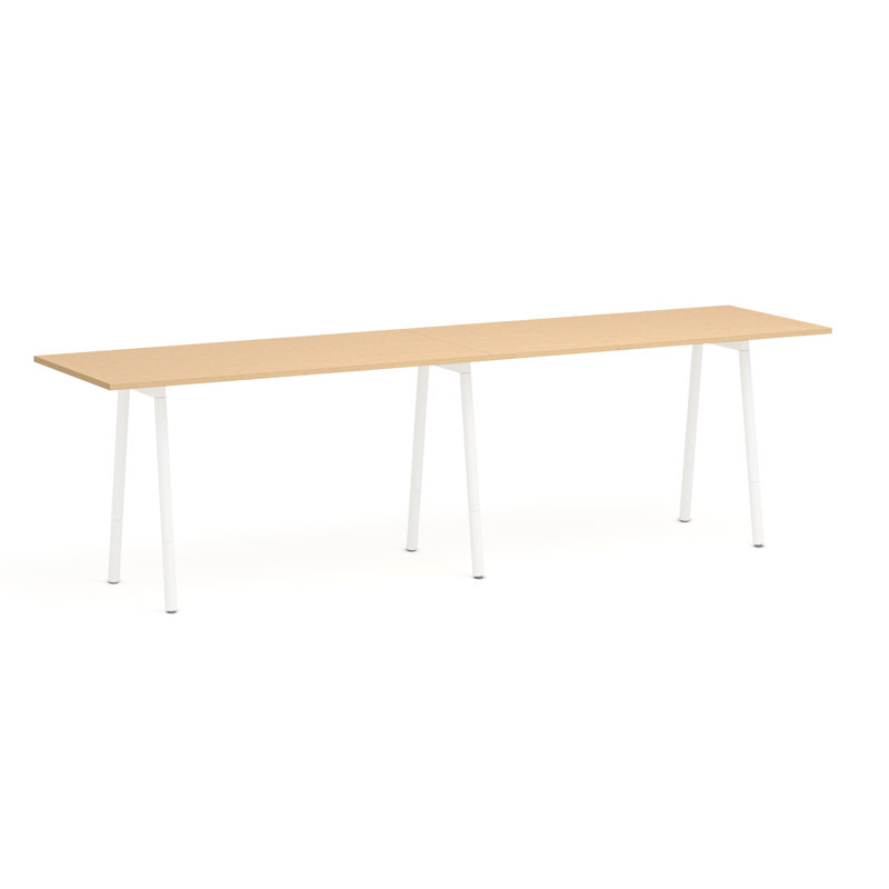 Table de conférence Series A, H 40 po x l 36 po x P 36 po, Blanc / chêne naturel
