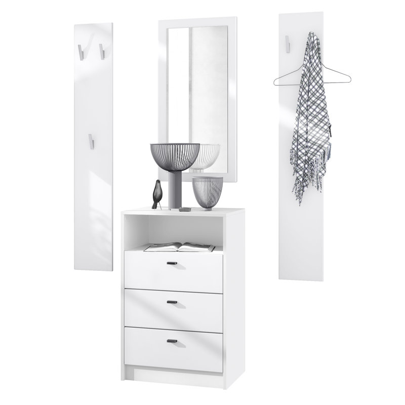 Delon 6 Pieces Hallway Set, Matte White
