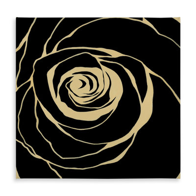 Black Rose Tablecloth - Indoor Outdoor Living Room Decor