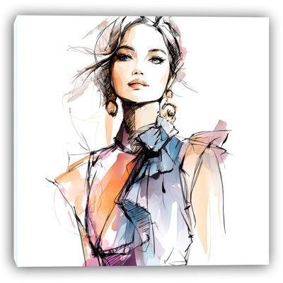 Chic Confidence Wrapped Canvas Wall Art