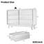 Style rétro, design biseauté, commode double 6 tiroirs, brun, rangement pour chambre à coucher, commode spacieuse
