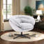 Chaise pivotante 360 en chenille grise - Offrez un soutien optimal à votre décor pour créer une chambre à coucher élégante-717027368