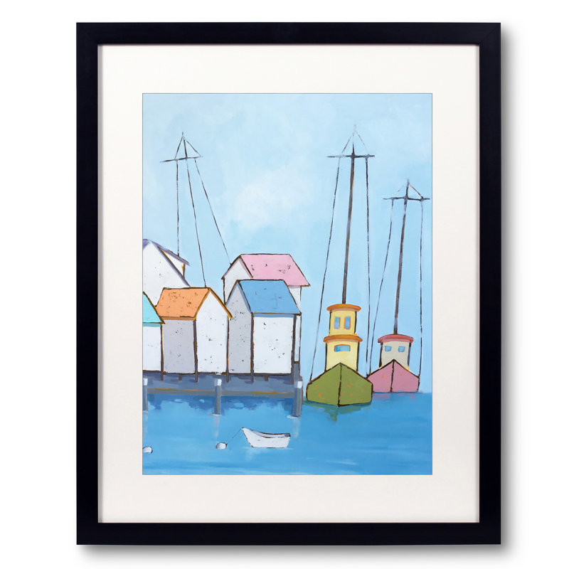 Harbor Town Print by Phyllis Adams