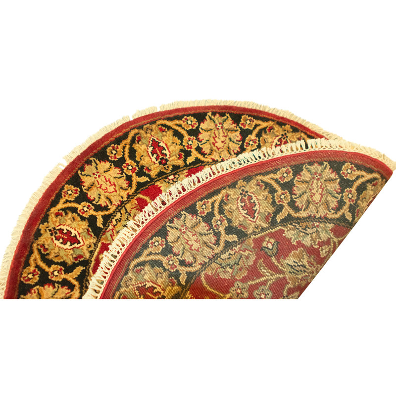 High-Quality Hand-Knotted Red And Black Area Rug