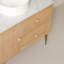 Armoire de salle de bain autoportante avec comptoir en pierre frittée