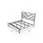 Granville Wooden Panel Bed In Light Gray-162801076