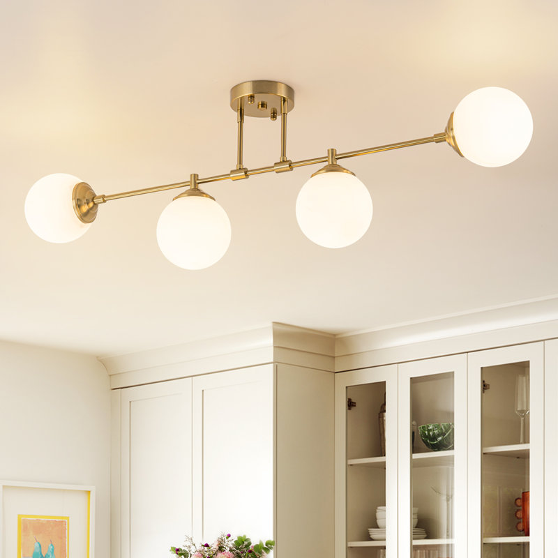 Plafonnier semi-encastré 4 lumières
