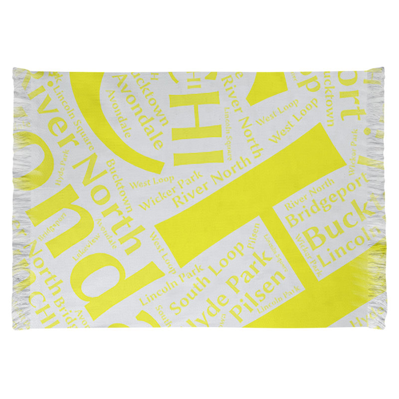 Tapis jaune à tissage plat, Oui, Chicago