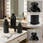 Ensemble de 3 vases en céramique noire, décorations de maison de ferme moderne Boho pour table, tablette, cuisine, salon, chambre à coucher, salle de bain et centre de table