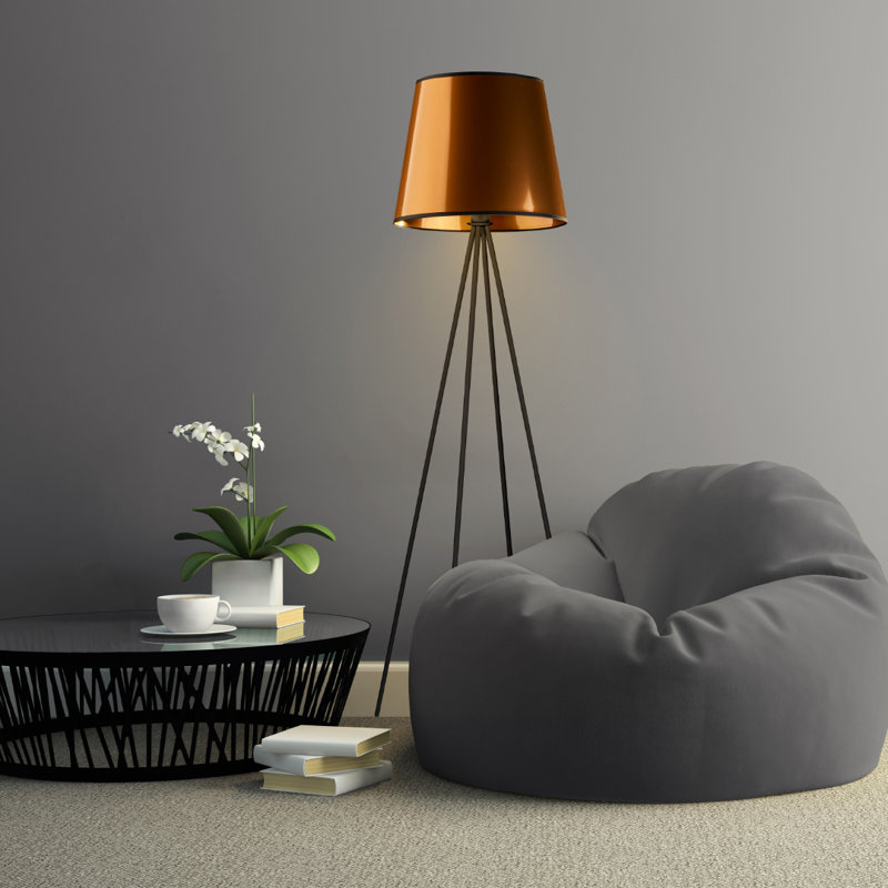 Follett 157cm Traditional Floor Lamp, Copper