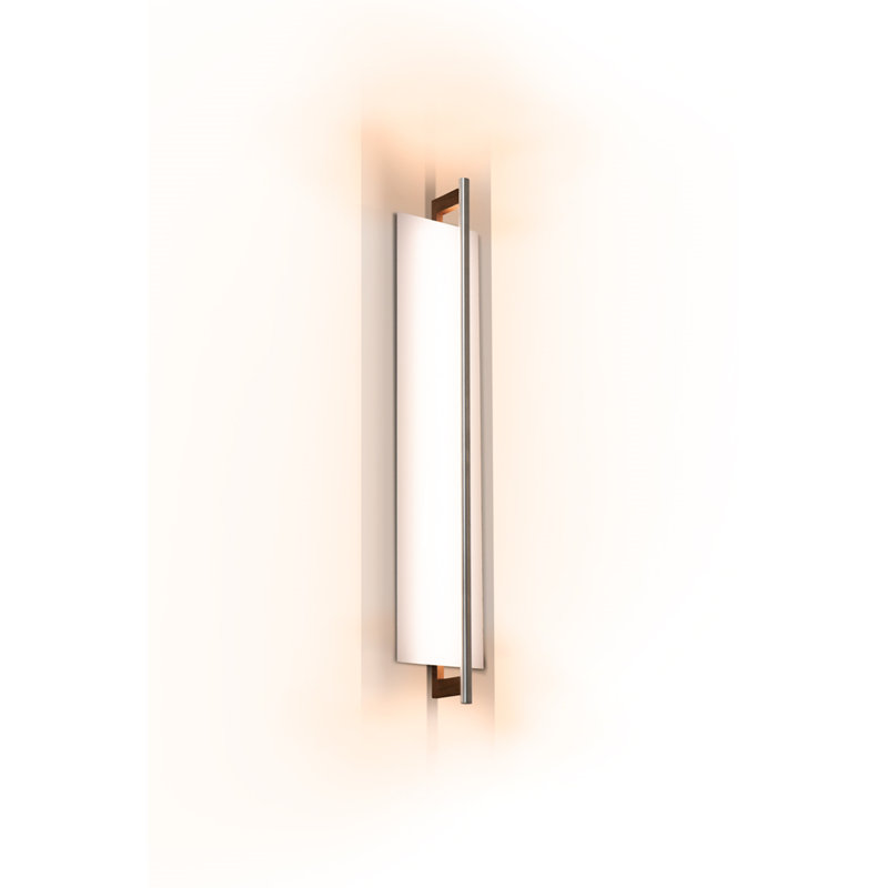 Merus 31" LED Dimmable Wall Sconce, 277V AC, 4000K, Walnut