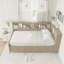 Lit de jour en bois avec tablettes de rangement, 3 tiroirs et 2 portes coulissantes-475872489