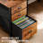 L-Shaped Desk with Power Outlets & Drawers, 3 Storage Shelves, Sturdy Steel Frame Corner Computer Desk for Home Office-1147397364