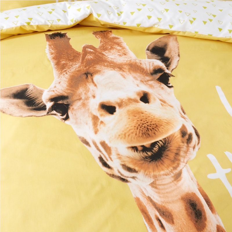 Giraffe Duvet Cover Set with Pillowcases, 135 x 200cm Duvet Cover + 1 Standard Pillowcase