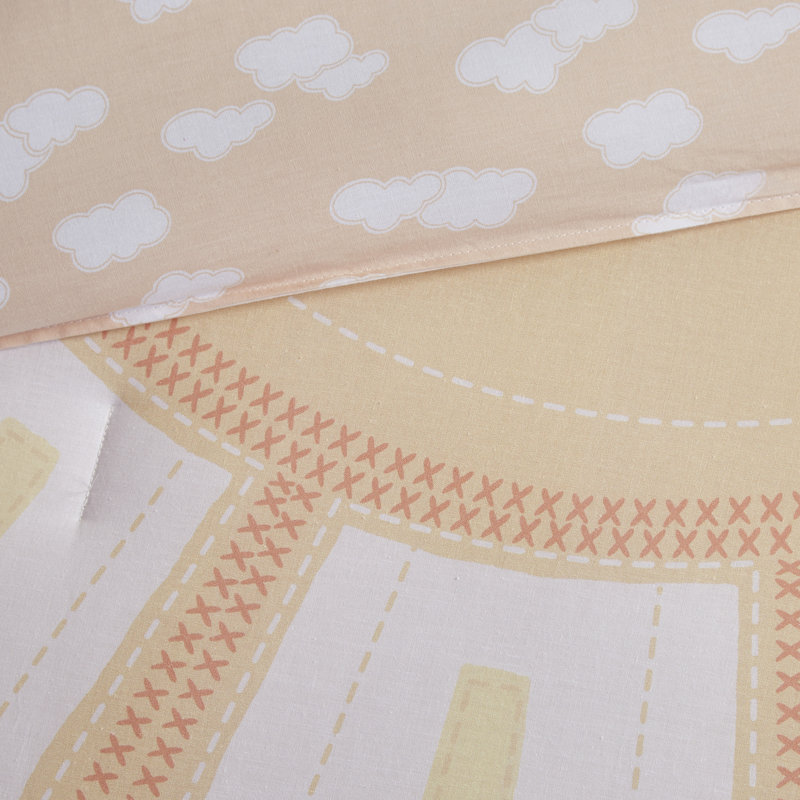 Ensemble de couette réversible 4 pièces Dawn Sunshine Clouds pour lit double/queen