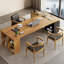 Bureau de direction en bois massif avec tiroirs Burlywood-692308248-692308249