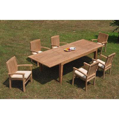 Rico Outdoor 7 - Piece Teak Dining Set