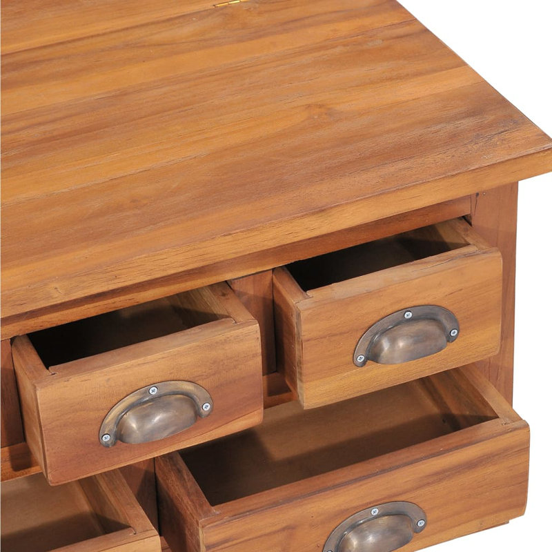 Coffee Table with Flip Top 65x64x35 cm Solid Teak Wood