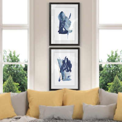 " Indigo Collide I " by Melissa Wang 2 - Pieces
