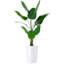 Plante tropicale artificielle avec grand pot à fleurs blanc pour le vestibule du salon-2129535448