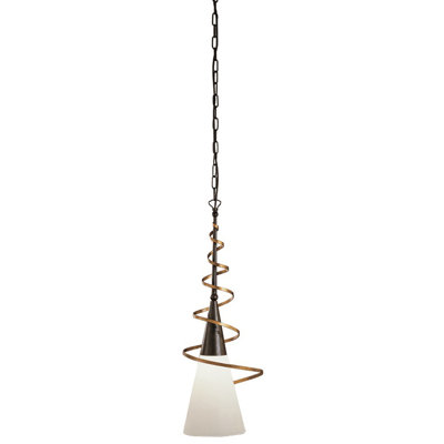 Hornersville 1 - Light Rost-antik, Spirale Gold Pendel Pendant