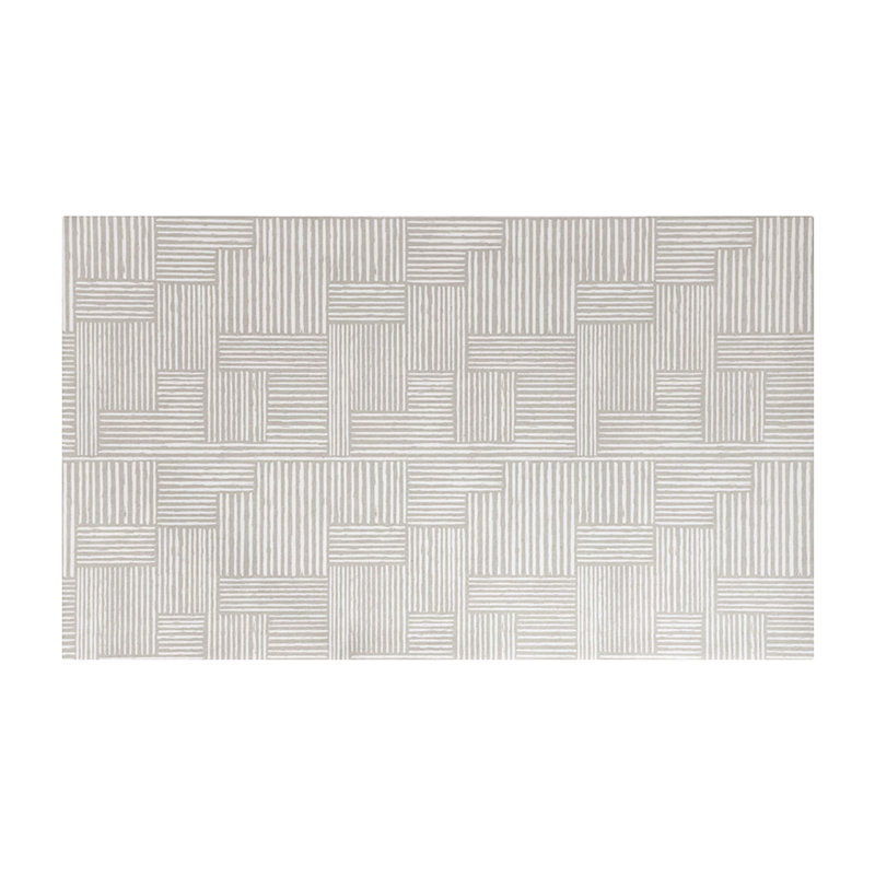 Un-Rug Organic Squares Non-Skid Kitchen Mat by Matterly, Rectangle 2'10" x 4'10", Tan