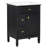 Modern Black Bathroom Vanity With Sink, Solid Wood And Mdf, Space-saving Design