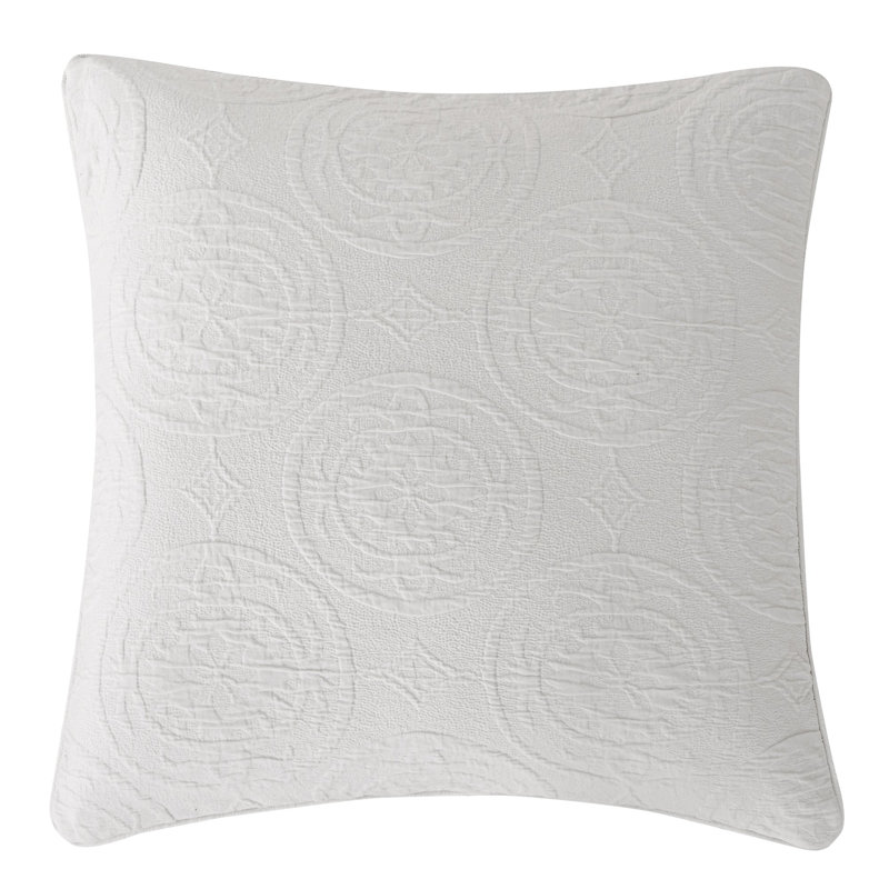 Verona Matelasse Vintage White Cotton Piece Sham
