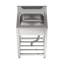 Belfry Kitchen Cybele 500mm W Single Bowl Stainless Steel Freestanding Kitchen Sink with 2 Faucet Holes