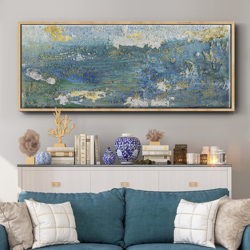 Sparkling Sea I- Framed Canvas