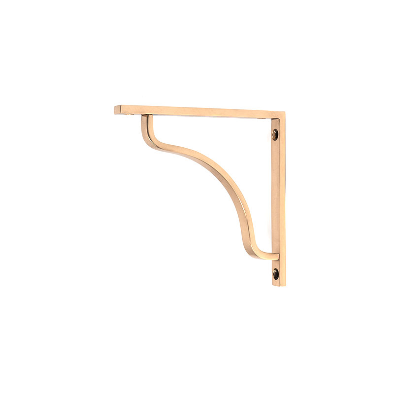 Abingdon Shelf Bracket, Polished Bronze, 15cm H x 5.9cm W x 1.5cm D