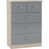 Grey Gloss/Light Oak Effect Veneer selected
