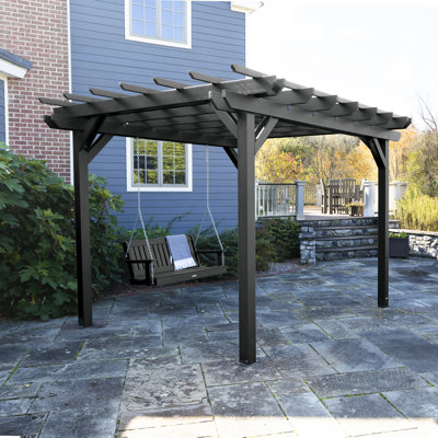 Highwood Bodhi Lawn & Garden Pergola with Highwood Lehigh Swing