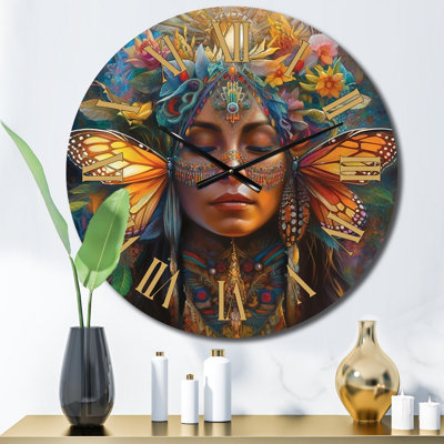 Horloge murale en métal Courtlyn