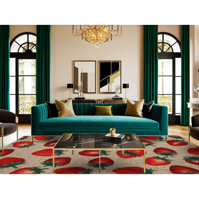  Tapis lavable à la fraise