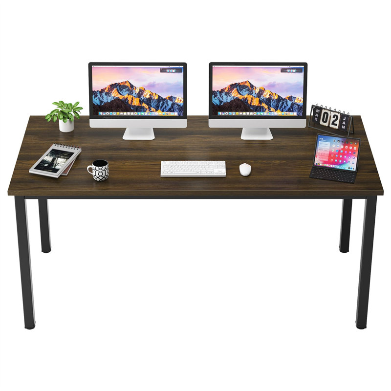 Bureau d'écriture Damera, Noir, Noyer, H 29,53 po x l 39,37 po x P 23,62 po