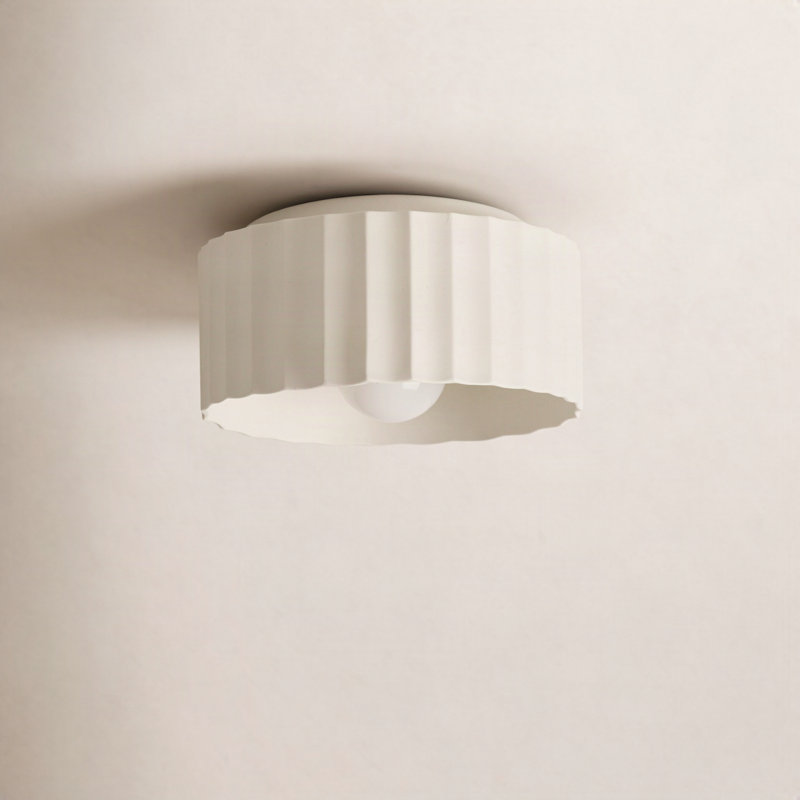 Colgate Outdoor Flush Mount, Gloss Vanilla, 6.5" H x 13" W x 13" D