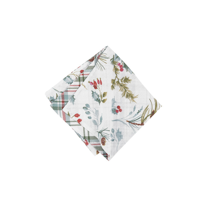 Obyrne 100% Cotton Floral Square Napkin