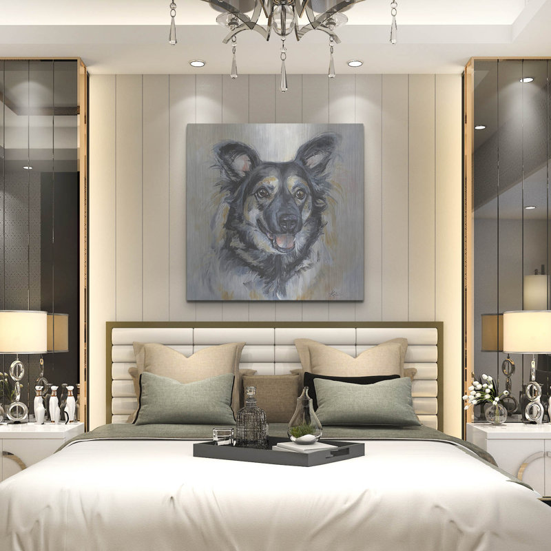 Art mural en métal Red Barrel Studio «Must Love Dogs Shepherd» par Lindsay Kivi, H 36 po x l 36 po